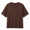 Bruin heren T-shirt met een comfortabele pasvorm